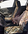 2017 Ford Explorer - Front Row Seat Cover, With Front Bucket Seat, Standard Low Back Bucket, Airbag & Headrest & Pocket Openings Std., Camouflage, Made of Neoprene, Superflauge/Solid Design