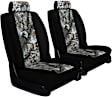 K020-X4-1KSW Front Row Seat Cover, Snow Insert With Black Sides, Made of Neoprene, Superflauge/Solid Design, Low Back Bucket Camo Series