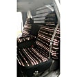 K023-14-0SBK Front Row Seat Cover, Black, Made of Tweed, Southwest Design, Low Back Bucket Southwest Sierra Series