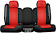 K023-16-0ZRC Front Row Seat Cover, Red Insert With Black Sides, Made of Neosupreme, Solid Design, Low Back Bucket Neosupreme Series