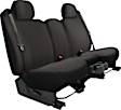 K023-20-0RBK Front Row Seat Cover, Black, Made of Velour, Solid Design, Low Back Bucket Plush Regal Series