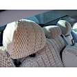 2014 Jeep Grand Cherokee - Front Row Seat Cover, With Fold-Flat Passenger Backrest, Sandstone, Made of Velour, Solid Design, Low Back Bucket