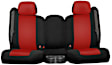 K023-24-0ZRC Front Row Seat Cover, Red Insert With Black Sides, Made of Neosupreme, Solid Design, Low Back Bucket Neosupreme Series