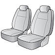 K023-28-3RBK Front Row Seat Cover, Black, Made of Velour, Solid Design, Low Back Bucket Plush Regal Series