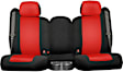 K023-28-3ZRC Front Row Seat Cover, Red Insert With Black Sides, Made of Neosupreme, Solid Design, Low Back Bucket Neosupreme Series