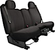 K023-32-1RBK Front Row Seat Cover, Black, Made of Velour, Solid Design, Low Back Bucket Plush Regal Series