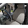 2016 Ram 1500 - Front Row Seat Cover, With Seat Airbags, Laramie And Sport Models Only, Recessed Headrests, Gray, Made of Tweed, Solid Design, Low Back Bucket