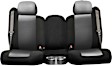 K025-11-1ZCB Front Row Seat Cover, Charcoal Insert With Black Sides, Made of Neosupreme, Solid Design, Low Back Bucket Neosupreme Series