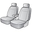 K035-98-0RSV Second Row Seat Cover, Silver, Made of Velour, Solid Design, Low Back Bucket Plush Regal Series