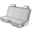 K110-07-0LSV Front Row Seat Cover, Silver, Made of Velour, Solid Design, Solid Backrest And Cushion Bench Scottsdale Series