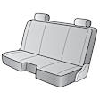 K110-07-0RSV Front Row Seat Cover, Silver, Made of Velour, Solid Design, Solid Backrest And Cushion Bench Plush Regal Series