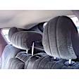 K110-07-0RSV Front Row Seat Cover, Silver, Made of Velour, Solid Design, Solid Backrest And Cushion Bench Plush Regal Series