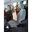 K110-07-0RSV Front Row Seat Cover, Silver, Made of Velour, Solid Design, Solid Backrest And Cushion Bench Plush Regal Series
