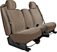 K112-09-0MTS Front Row Seat Cover, Toast, Made of Velour, Solid Design, Solid Backrest And Cushion Bench Madera Series