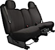 K112-09-0RBK Front Row Seat Cover, Black, Made of Velour, Solid Design, Solid Backrest And Cushion Bench Plush Regal Series