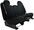 2007 Chevrolet Tahoe - Front Row Seat Cover, With Center Console; Without Center Cushion Storage, Black, Made of Velour, Solid Design, 40/20/40 Split Backrest And Cushion