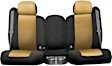 2008 GMC Sierra 1500 - Front Row, Tan Insert With Black Sides, Seat Cover, With Armrest; With Center Cushion Storage, Made of Neosupreme, Solid Design, 40/20/40 Split Backrest And Cushion
