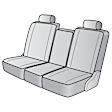 K212-21-0RSV Front Row Seat Cover, Silver, Made of Velour, Solid Design, 40/20/40 Split Backrest And Cushion Plush Regal Series