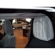 K212-21-0RSV Front Row Seat Cover, Silver, Made of Velour, Solid Design, 40/20/40 Split Backrest And Cushion Plush Regal Series