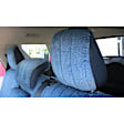 K212-28-1RMB Front Row Seat Cover, Medium Blue, Made of Velour, Solid Design, 40/20/40 Split Backrest And Cushion Plush Regal Series