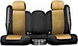 K212-28-2ZTB Front Row Seat Cover, Tan Insert With Black Sides, Made of Neosupreme, Solid Design, 40/20/40 Split Backrest And Cushion Neosupreme Series