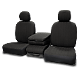 K212-40-0TBK Front Row Seat Cover, Black, Made of Tweed, Solid Design, 40/20/40 Split Backrest And Cushion Duramax Tweed Series