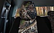 2015 Ford F-150 - Front Row Seat Cover, Airbag And Headrest And Pocket Opening; Has Center Cushion Storage; With Center Console, Camouflage, Made of Neoprene, Superflauge/Solid Design, 40/20/40 Split Backrest And Cushion