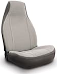 K214-02-26PW Front Row Seat Cover, Gray, Polyester, Solid Design, 40/20/40 Split Backrest And Cushion GrandTex Series