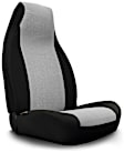 K214-03-06WB Front Row Seat Cover, Pewter Insert With Black Sides, Polyester, Solid Design, 40/20/40 Split Backrest And Cushion GrandTex Series