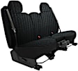 K214-03-1LBK Front Row Seat Cover, Black, Made of Velour, Solid Design, 40/20/40 Split Backrest And Cushion Scottsdale Series