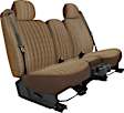 K214-04-3TBN Front Row Seat Cover, Brown, Made of Tweed, Solid Design, 40/20/40 Split Backrest And Cushion Duramax Tweed Series