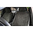 K301-A8-1RBK Second Row Seat Cover, Black, Made of Velour, Solid Design, Solid Backrest And Cushion Bench Plush Regal Series