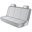 K301-B6-2TGY Second Row Seat Cover, Gray, Made of Tweed, Solid Design, Solid Backrest And Cushion Bench Duramax Tweed Series