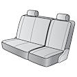 K320-20-1MSV Second Row Seat Cover, Silver, Made of Velour, Solid Design, 40/60 Split Backrest And Cushion Madera Series