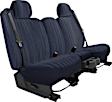 2011 Jeep Liberty - Second Row Seat Cover, Headrest And Center Shoulder Belt Openings Standard, Dark Blue, Made of Tweed, Solid Design, 60/40 Split Backrest And Cushion