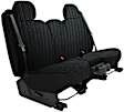 K335-01-2LBK Second Row Seat Cover, Black, Made of Velour, Solid Design, 60/40 Split Backrest And Cushion Scottsdale Series