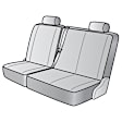 K335-06-2TCH Second Row Seat Cover, Charcoal, Made of Tweed, Solid Design, 60/40 Split Backrest And Cushion Duramax Tweed Series