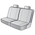 K340-27-0SMN Third Row Seat Cover, Maroon, Made of Tweed, Southwest Design, 50/50 Split Backrest And Cushion Southwest Sierra Series