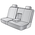 K342-13-4TCH Second Row Seat Cover, Charcoal, Made of Tweed, Solid Design, 60/40 Split Backrest And Cushion Duramax Tweed Series