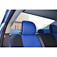 2013 Toyota Tundra - Second Row Seat Cover, Extended Cab Pickup, Headrest Openings Standard, Blue Insert With Black Sides, Made of Neosupreme, Solid Design, 60/40 Split Backrest And Cushion