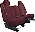 K343-30-0TMN Second Row Seat Cover, Maroon, Made of Tweed, Solid Design, 60/40 Split Backrest And Cushion Duramax Tweed Series