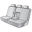 K343-31-1MSN Second Row Seat Cover, Sandstone, Made of Velour, Solid Design, 60/40 Split Backrest And Cushion Madera Series