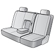 K369-03-0TBK Second Row Seat Cover, Black, Made of Tweed, Solid Design, 40/60 Split Backrest And Cushion Duramax Tweed Series