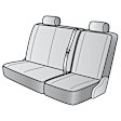 K370-07-0ZBC Second Row Seat Cover, Black Insert With Black Sides, Made of Neosupreme, Solid Design, 40/60 Split Backrest And Cushion Neosupreme Series