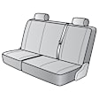 K371-04-1TGY Second Row Seat Cover, Gray, Made of Tweed, Solid Design, Solid Backrest, 60/40 Split Cushion Duramax Tweed Series