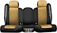 K374-02-2ZTB Second Row Seat Cover, Tan Insert With Black Sides, Made of Neosupreme, Solid Design, 40/60 Split Backrest, Solid Cushion Bench Neosupreme Series