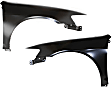 Front, Driver and Passenger Side Fenders, 2-Door, Coupe