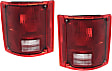 Driver and Passenger Side Halogen Tail Lights, without Bulbs, without Chrome Trim