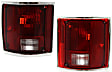 Driver and Passenger Side Halogen Tail Light, Without bulb(s), OE Replacement
