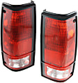 Driver and Passenger Side Halogen Tail Light, Without bulb(s), OE Replacement